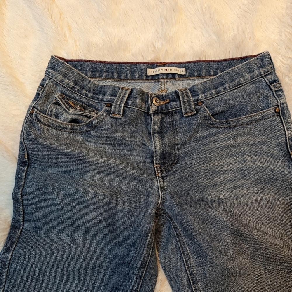 Tommy Hilfiger Cropped Midrise Jeans Misses SZ 8 - Picture 3 of 11
